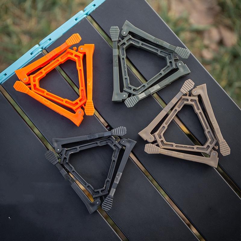 Outdoor Folding Gas Cylinder Support, Portable Gas Cylinder Holder, Universal Tripod Stabilization Bracket, Camping Accessories