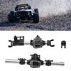 RC Car Front Rear Axle Black Stainless Steel Aluminum Alloy Anodized RC Front Rear Axle Set for SCX10 PRO