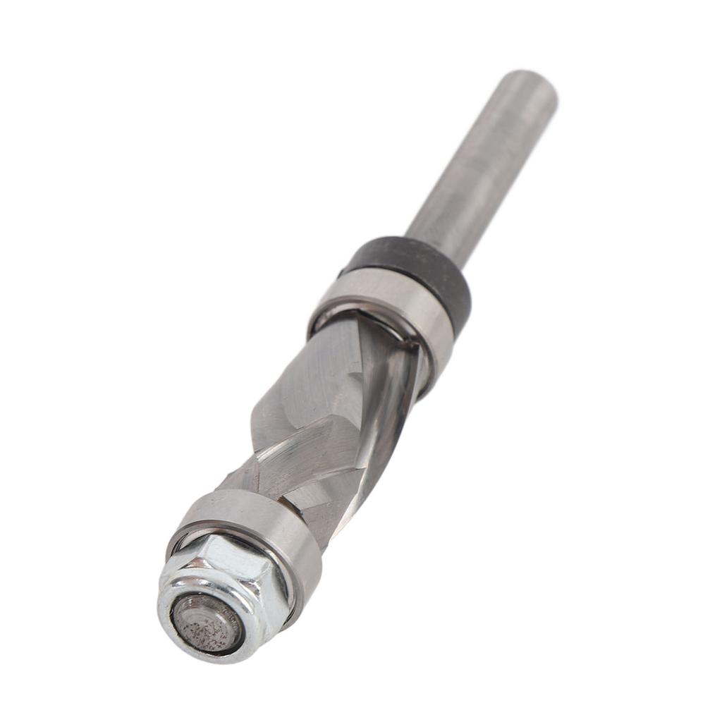 Compressiom Flush Trim Bit 14 Shank Dual Spiral Woodworking Router Bit Top and Bottom Bearing 1