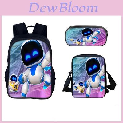 Set Rucsac Școlar Astro Bot Robot Spațial pentru Copii Cu Imprimeu Desen Animat Pentru Elevii din Școala Primară
