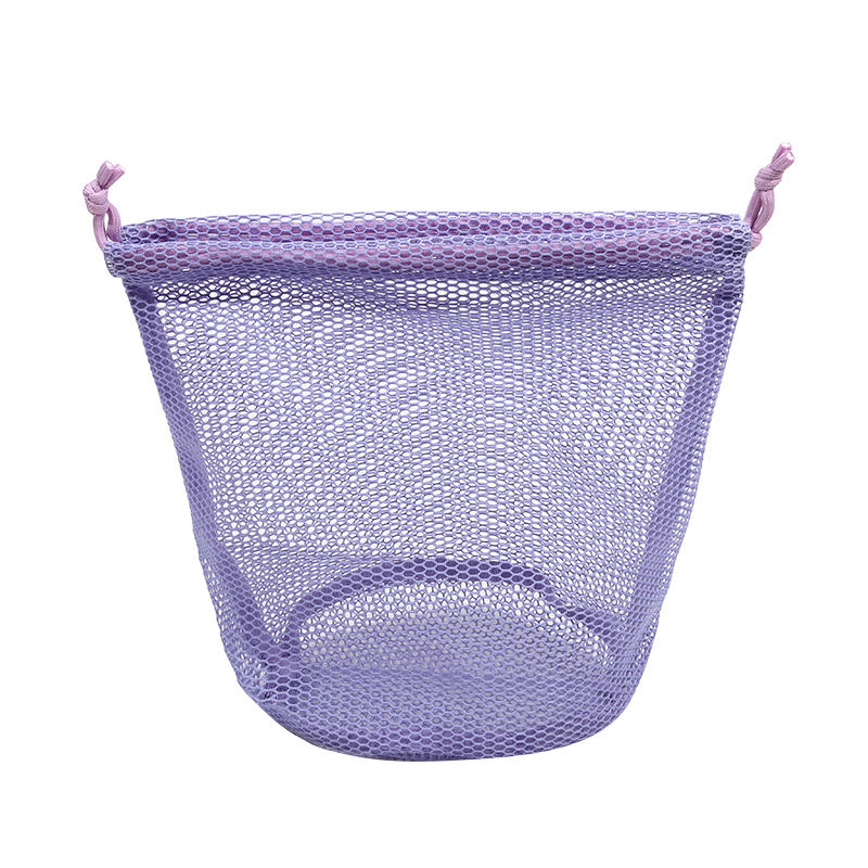 1PC Mesh Drawstring Pocket Portable Drainage Storage Bag Swimming And Bathing Bag Foldable Travel Storage Bag Grooming Bag