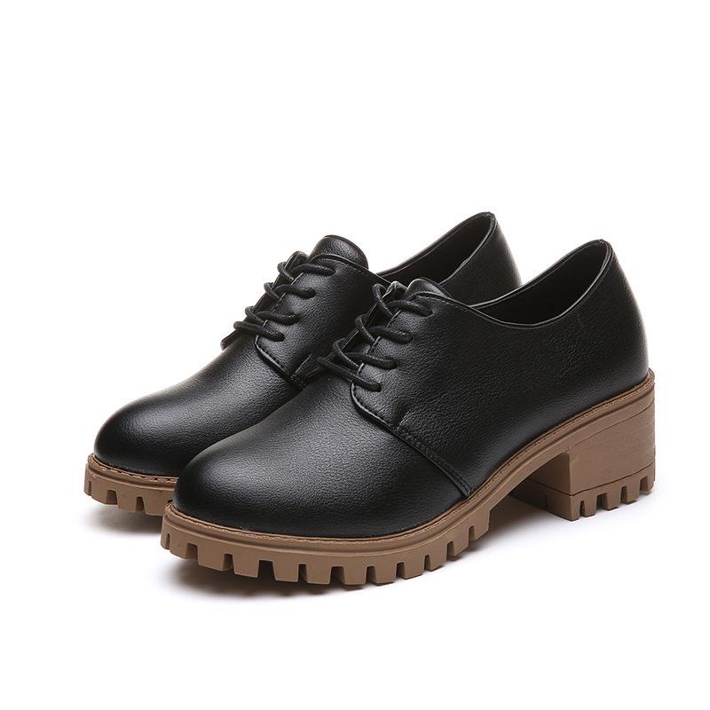 Fashion Fashion Women Shoes Leisure with Heels Shoes for Women Push Size Platform Heels Luxury Brown Retro Shoes Women