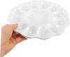 Easter Egg Tray Egg Platter Egg Holder Egg Tray for Refrigerator Egg Fixing Holder Ceramic Egg Tray White Color