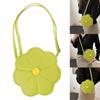 Eye Catching Crossbody Bag Delicate Flower ShapedShoulder Bags PU Leather Satchel Casual Handbag For Office And Travel  White