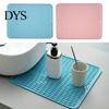 Countertop Placemat Silicone Dish Drying Mat, Heat Resistant Kitchen Counter Versatile Bathroom Sink Mat Waterproof Utensil Drainer for Dining Table,