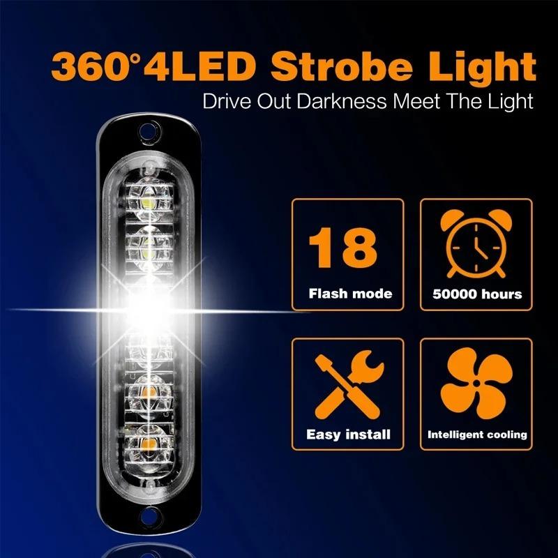 Strobe LED Warning Light 12/24V Signal Light LED Indicator Lamp for Car Truck Trailer Beacon Lamp LED Side Light Led Tail Light