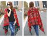 Bohemian Ethnic Toggle Hooded Cape Shawl - Thick Warm Imitation Cashmere for Women