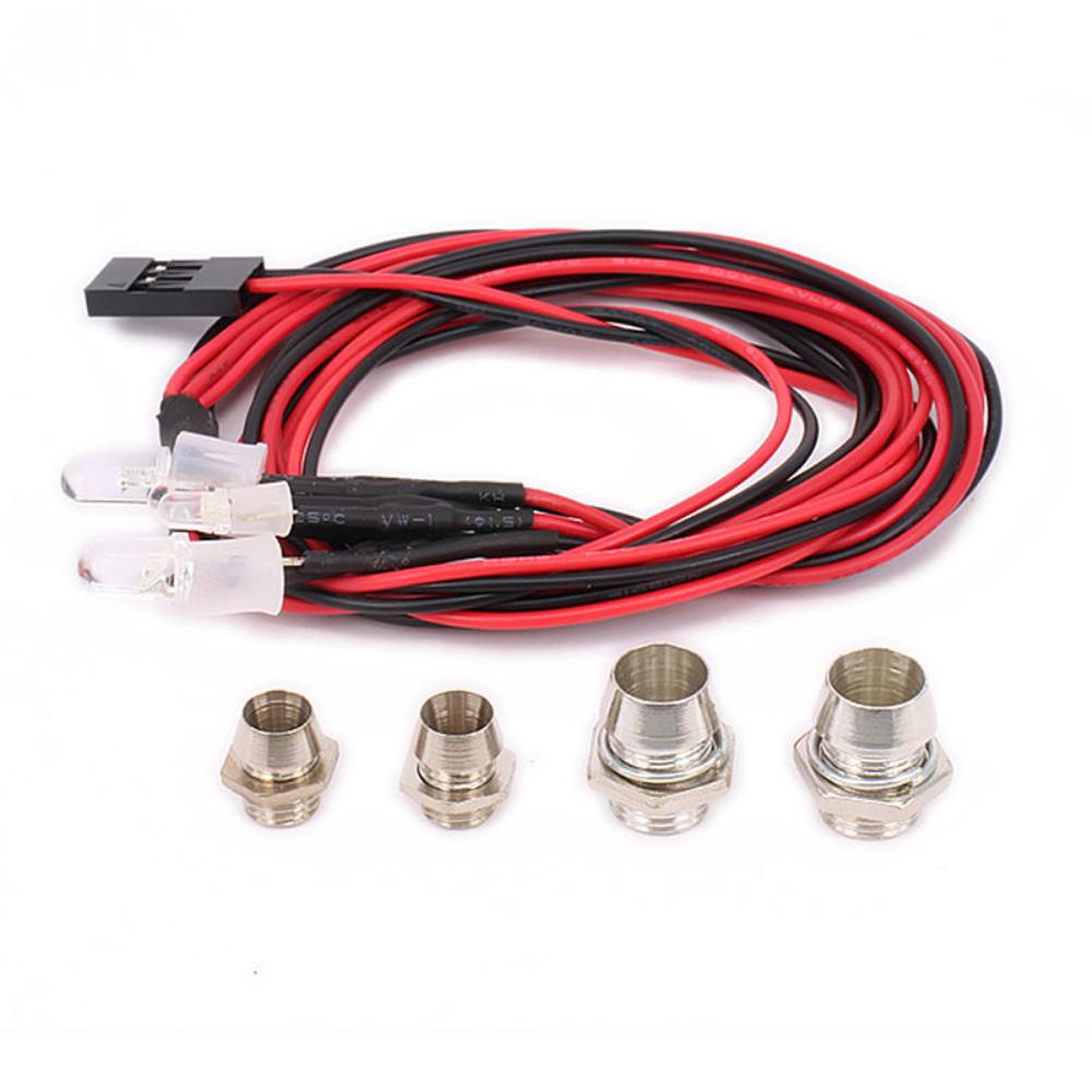 4Pcs Simulate LED Night Headlamps Modeling Light for RC Car