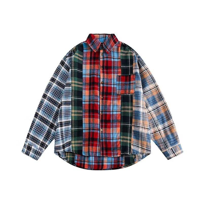 2024 Letter Long Sleeve Shirt Japanese Hong Kong Style Ins Loose Shirt Boys Summer Trendy Versatile Casual Coat