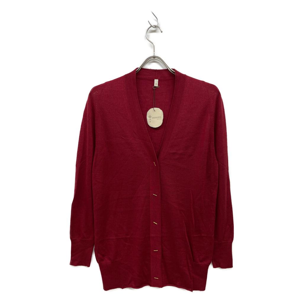 TOYOBOSHI Azuki NAEBA-STH cashmere silk 09IT-CS0003 knit cardigan tops F Deep redUsed