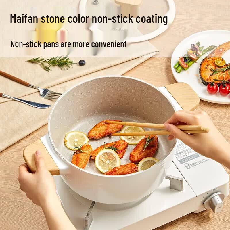Chuidahuang 24cm Non-Stick Soup Pot with Ceramic Exterior