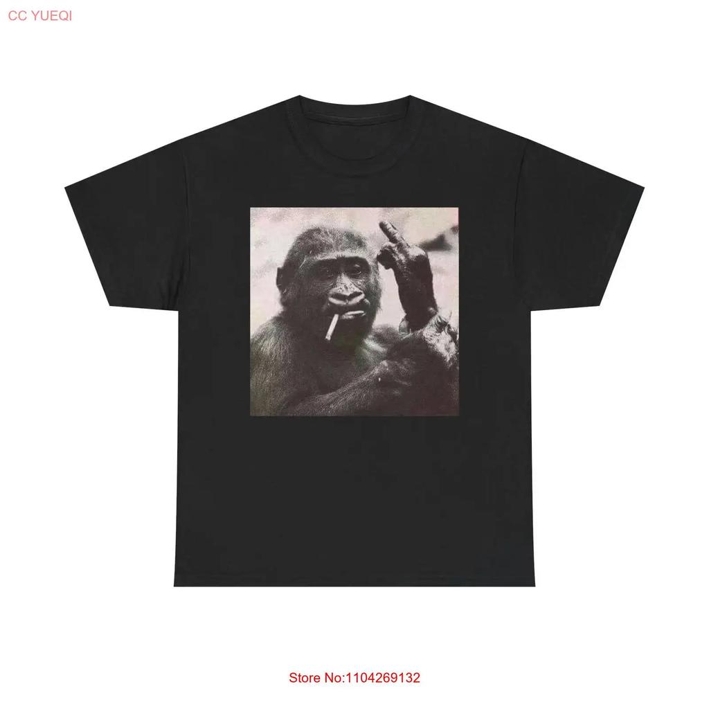 Funny Monkey Smoking T Shirt Heavy Cotton Brand New Vintage Fashion Casual Designer Clothes Homme Graphic Breathable
