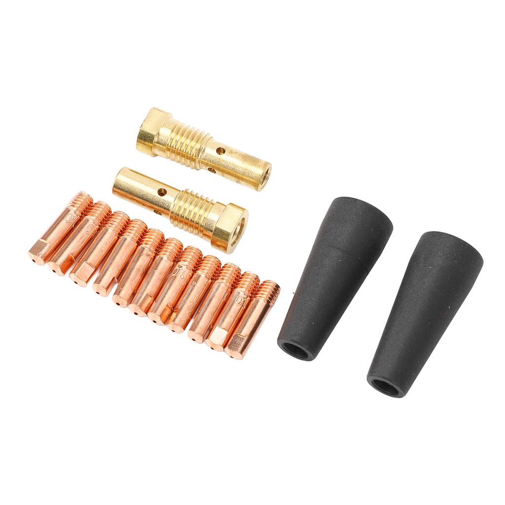 15Pcs Flux Core Gasless Nozzle Tips Kit K3493-1 with 0.039in 1mm Electrode for FC90/80GL MIG Welding