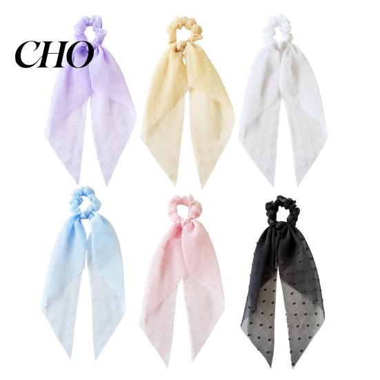 Comfortable Ponytail Holder Hair Tie High Elasticity Bow Ribbon Design Lightweight Yarn Rope Versatile Accessory