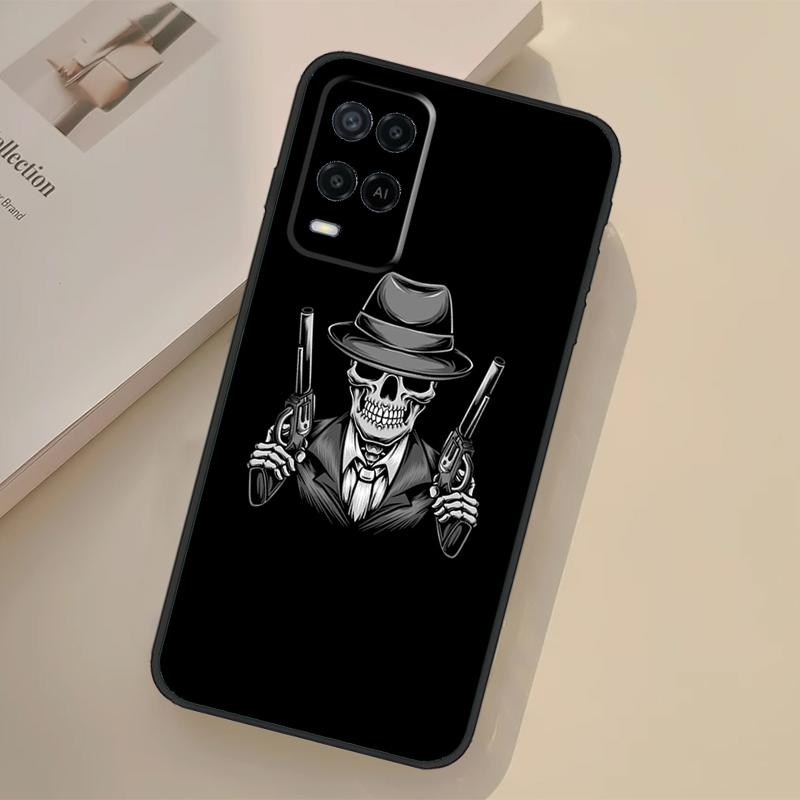 Death Skull Bones Clown Circus Case For Oppo A17 A57 A77 A74 A54 A94 A78 A98 A18 A60 A80 A40 A38 A58 A96 A76 A16 A15 A5 Pro