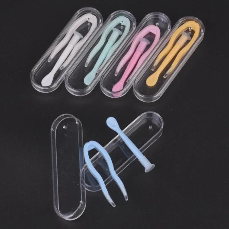 1Set Contact Lense Inserter Silicone Soft Tweezer Suction Stick Case Set Wearing Tools Contact Lens Eye Care Eyewear Accessories