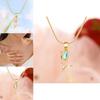 Tulip Flower Necklace Copper Chain Womens Trendy Spring Jewelry
