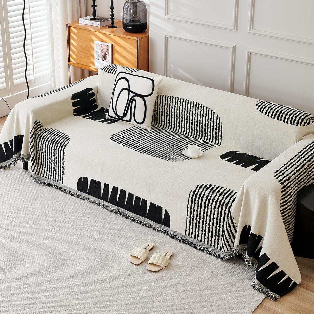 Nordischer Sofabezug Stoff Chenille Ganzjährig Anti-Katzenkratzer Hochwertiger Sofabezug Universelles Set Vollbezug Sofa-Handtuch