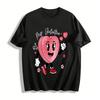Sei mein Valentinstag Herz-Print Lässiges Oberteil Valentinstag-Thema Shirt Reines Baumwoll-T-Shirt