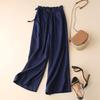 Hohe Taille Weite Beine Hosen Damen Seitenstreifen Damen