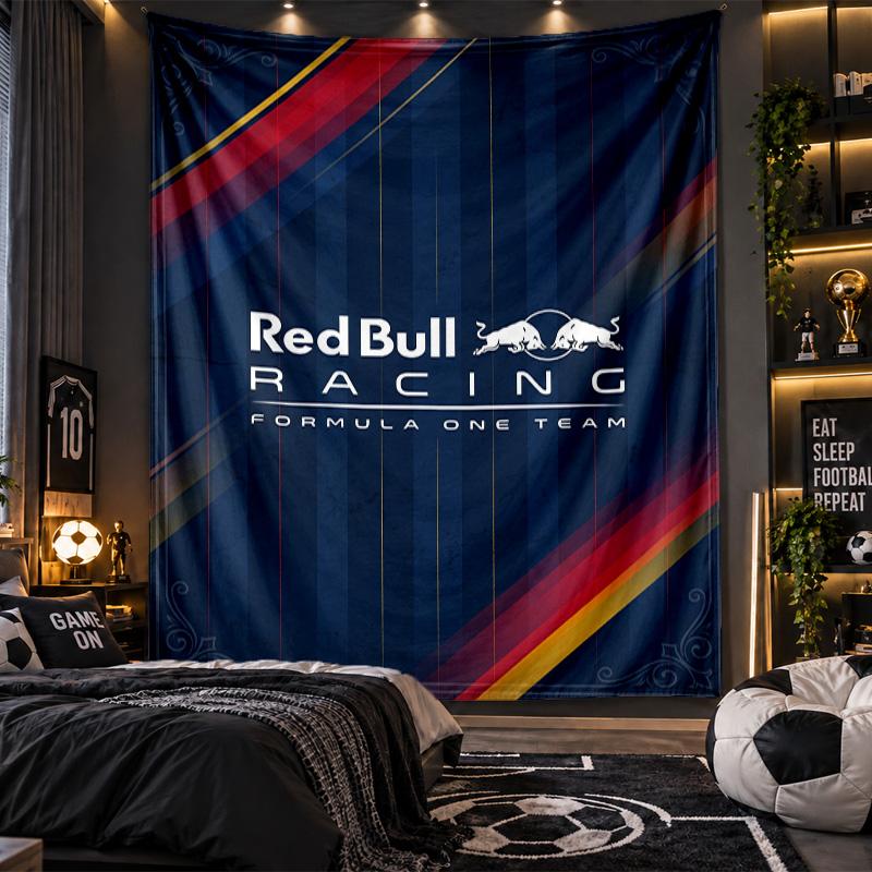 Wandbehang Tapisserie Red Bull Racing Drucktuch für Wohnzimmer Schlafzimmer Heimdekoration