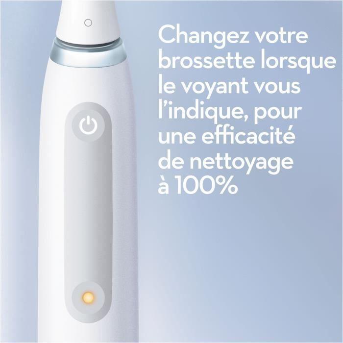 Brosse À Dents Électrique ORAL-B iO4 Connectée - Blanche - 4 Modes De Brossage - 1 Brossette, 1 Étui De Voyage