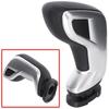 Citroen C5 III 08-17 AUTOMATIC gear shift knob BLACK LEATHER + SILVER