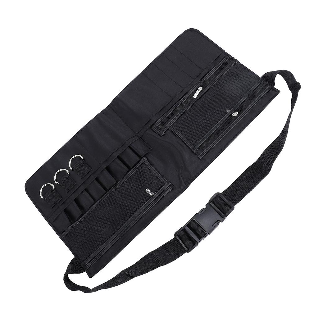 Makeup Brush Bag with Belt Multi Pocket Adjustable Large Capacity Professional Cosmetic Brush Belt for Fashion Stylist