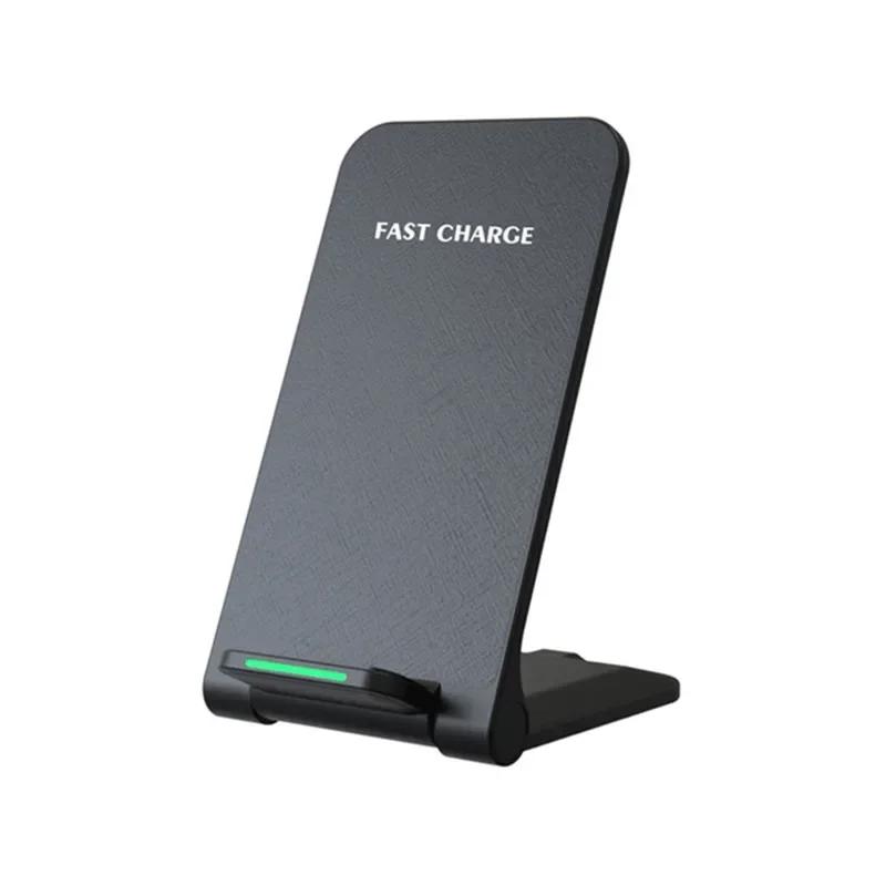 

Wireless Charger Dual Coil Stand Pad For iPhone15 14 13 12 11 Pro Max Samsung S21 S20 Qi Fast Charging Dock Station Phone Holder чорний