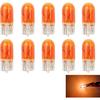 T5 Car Wedge Light 12V 1.2W Bright Auto Dashboard Gauge Side Lamp Multifunctional Width Indicator Instrument Bulb 10 PCS Universal for Most Cars