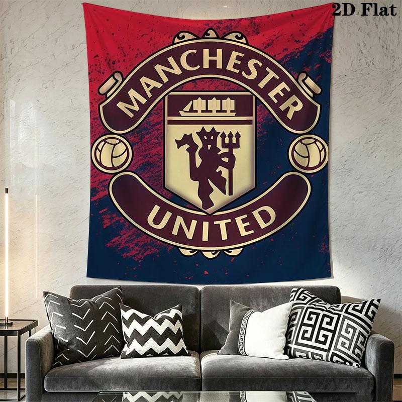 Man Utd I Wall Hanging Printed Fabric Blanket Decorative Tapestries for Bedroom Living Room Home Decor