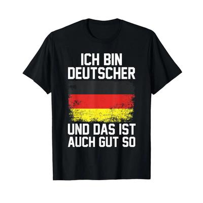 German Germany T Shirt Black Unisex Stretched Slightly Comfortable Casual Graphic Breathable
