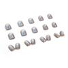 Short square wearing nail pads 24 pieces in a box of blue and white flash fragments to show white fake nails