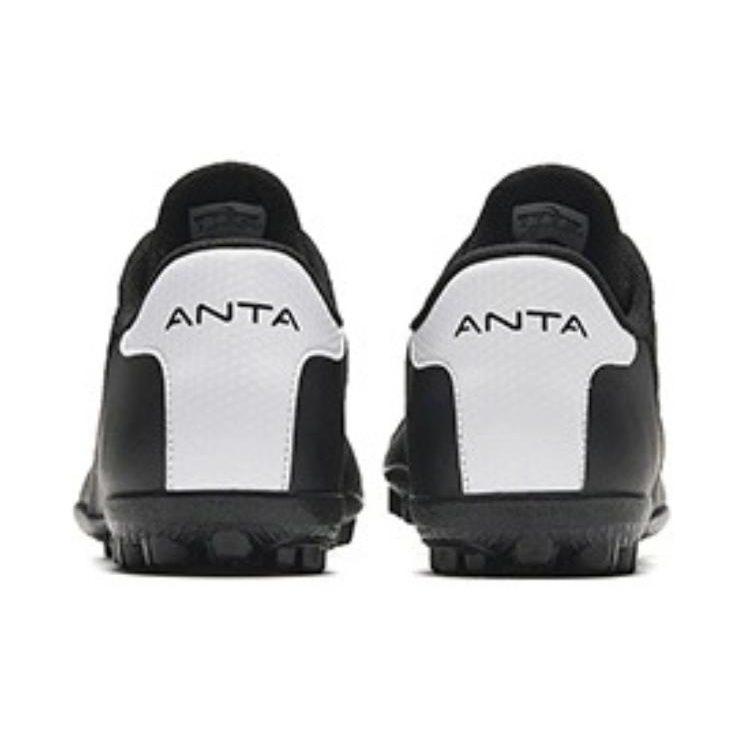 Anta TF Turf Artificial Turf Slip Resistant Abrasion Resistant Soccer Shoes Men's Black White 912332202-2
