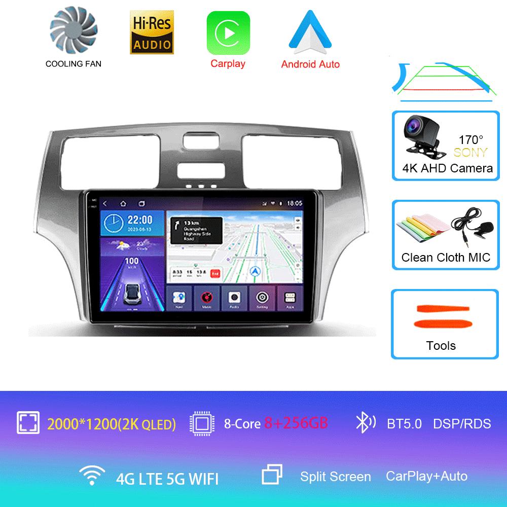 Autoradio Android 14 Carplay Auto Für Lexus ES300 ES330 XV30 ES250 2001-2006 2Din DVD Multimedia Video Player Carplay GPS Stereo