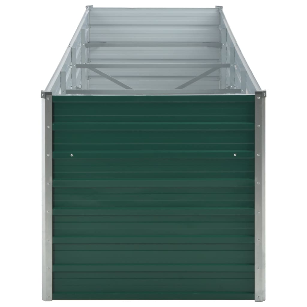 vidaXL Garten-Hochbeet Verzinkter Stahl 320x80x77 cm Grün