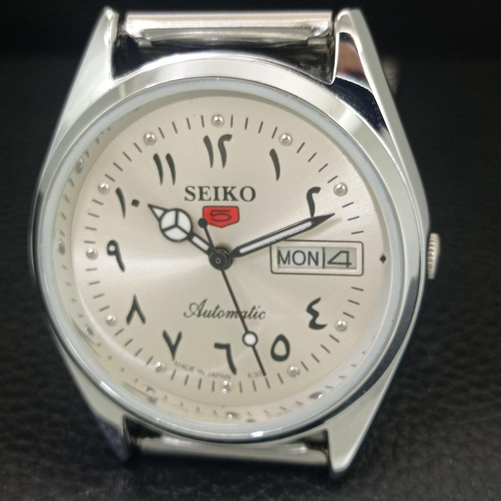 VINTAGE SEIKO 5 AUTOMATIC 6309A JAPAN MENS REFURBISHED SILVER WATCH a442423-1