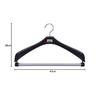 Shinko Hanger F-Fit Rotating Clothes Hanger for Jackets, 47cm, Black, Made In Japan, Heavy-Duty, Anti-Slip Clothes Drying Rack for Pants, Towels, Slac