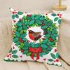 fashing snowflake animal print Pillow Case Natural Linen Double-Sided Printing Sofa Home Decor Cushion Cover