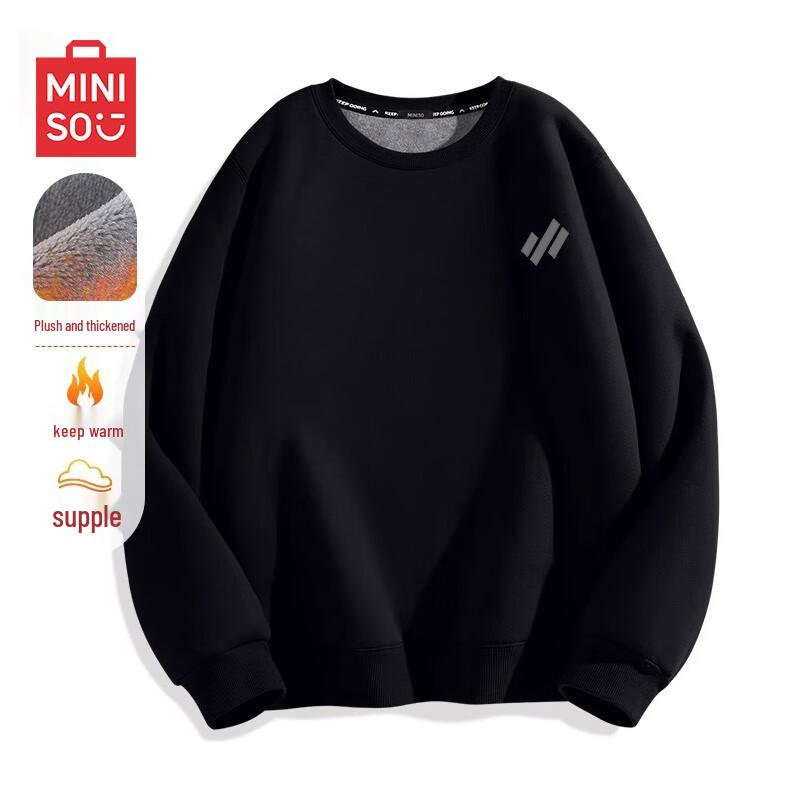 MINISO Men's Casual Round Neck Pullover Sweatshirt