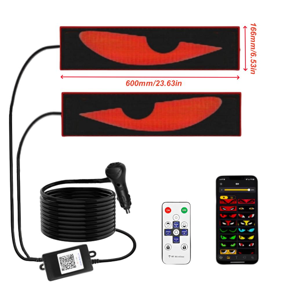 Led Eyes For Windshield Animated Glowing Car Eyes Flex LED Display Programmable Flexible LED Signs LED Screen For Car