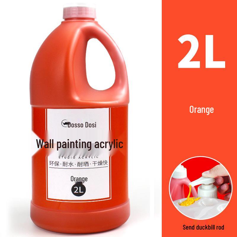 2L Acrylic Paint Bucket for Wall, Textile & Graffiti DIY Projects