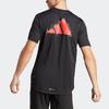 adidas Workout Base Logo Tee Black/Transparent Men Streetwear IB7901