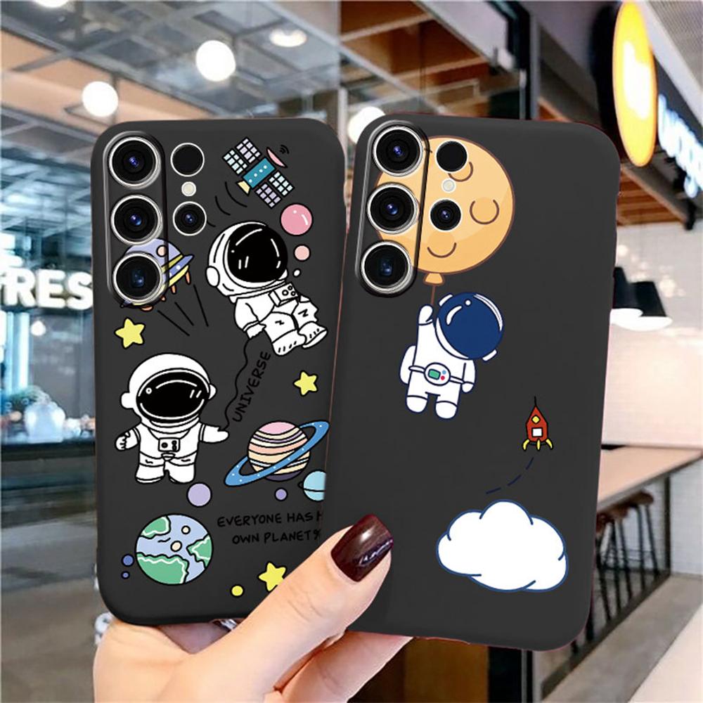 Space Astronaut Star Pattern Phone Case For Samsung Galaxy S26 S25 Ultra S24 S23 S21 S20 FE S22 Plus Silicone Shockproof Cover