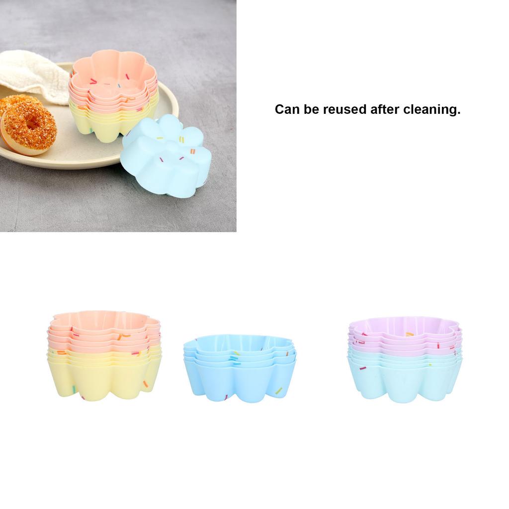 20Pcs Cupcake Baking Mould Silicone Muffin Cups Cupcake Moulds   Pudding Mold