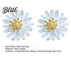 Plated Earrings 1 Pair Stud Mini Chrysanthemum Design Ear