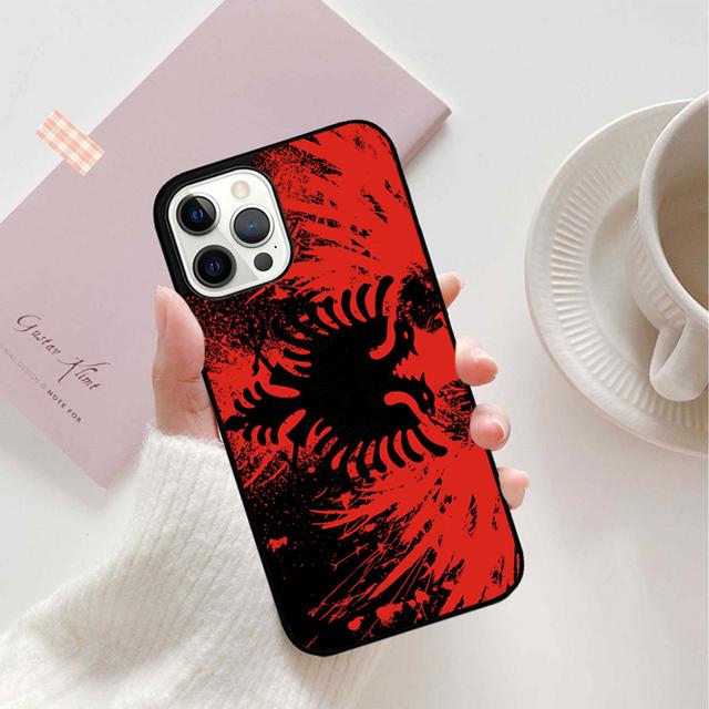 Albania Flag Phone Case Back Cover for iPhone 17 Air 16 15 14 13 11 12 Pro Max Plus Shell Coque
