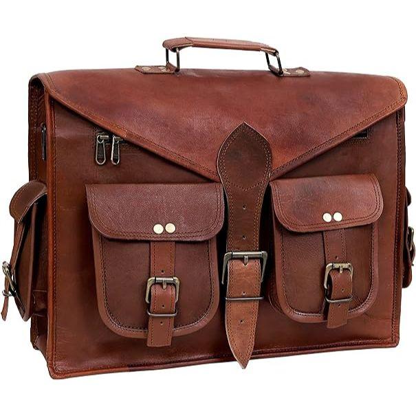 Kožená taška na laptop Messenger Taška Office Briefcase Crossbody cestovní taška pro muže a ženy Vysokoškolská taška Kancelář taška na notebook