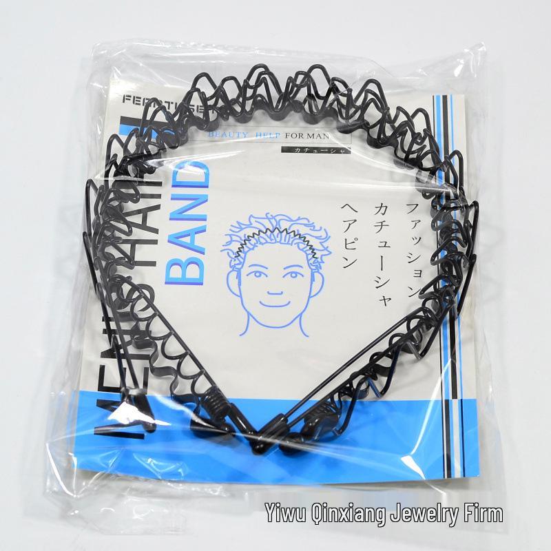 Men's Korean Sporty Invisible Wave Hairband Hairpin