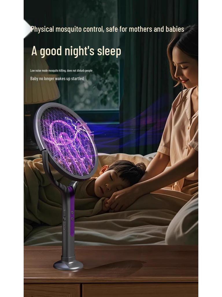 2025 Rechargeable Electric Mosquito Swatter: Foldable, Retractable, Powerful Mosquito & Fly Killer for Home Use.